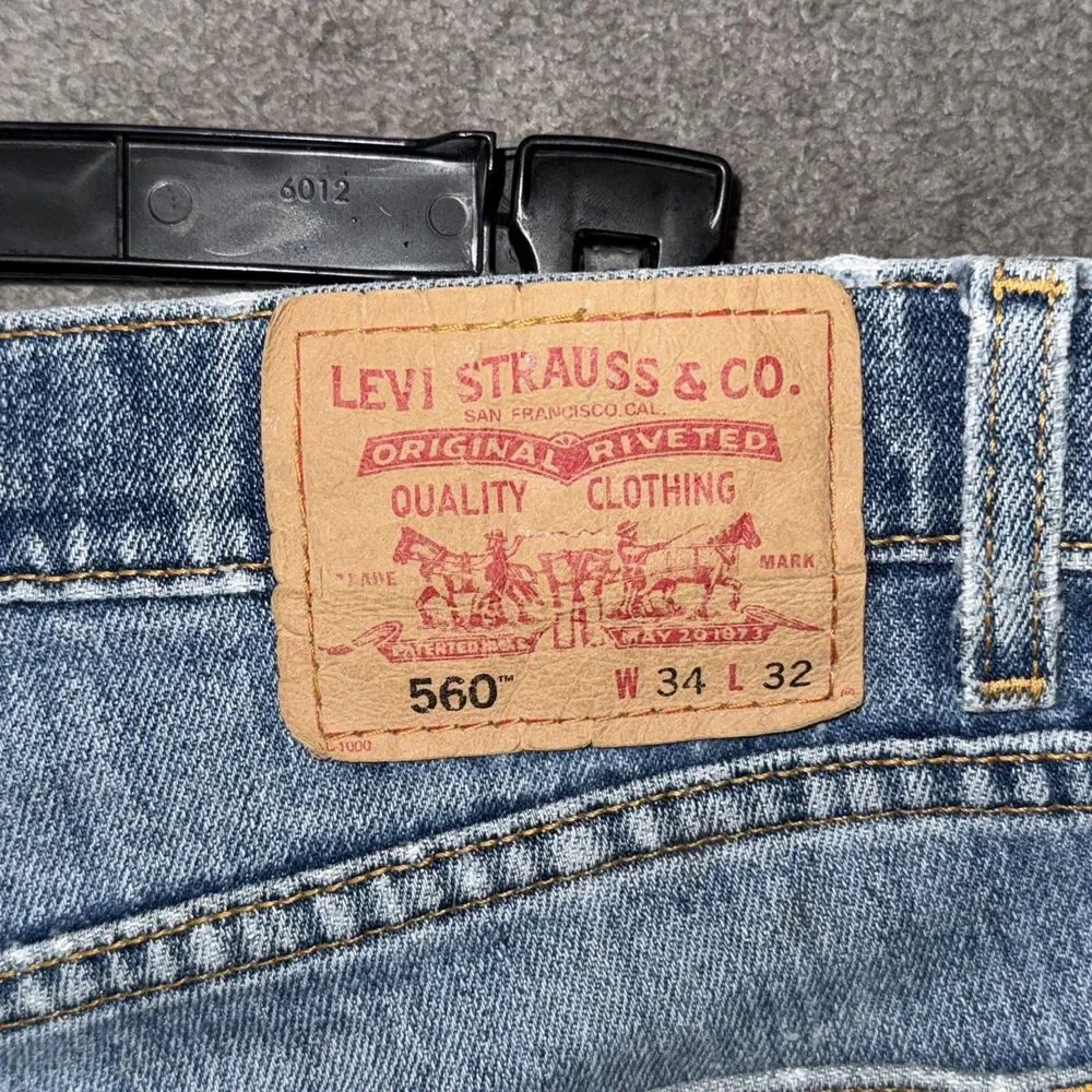Lot of 2 Mens Jeans Levis 560 Comfort Fit Tommy Hilfiger Relaxed 34x30 Blue